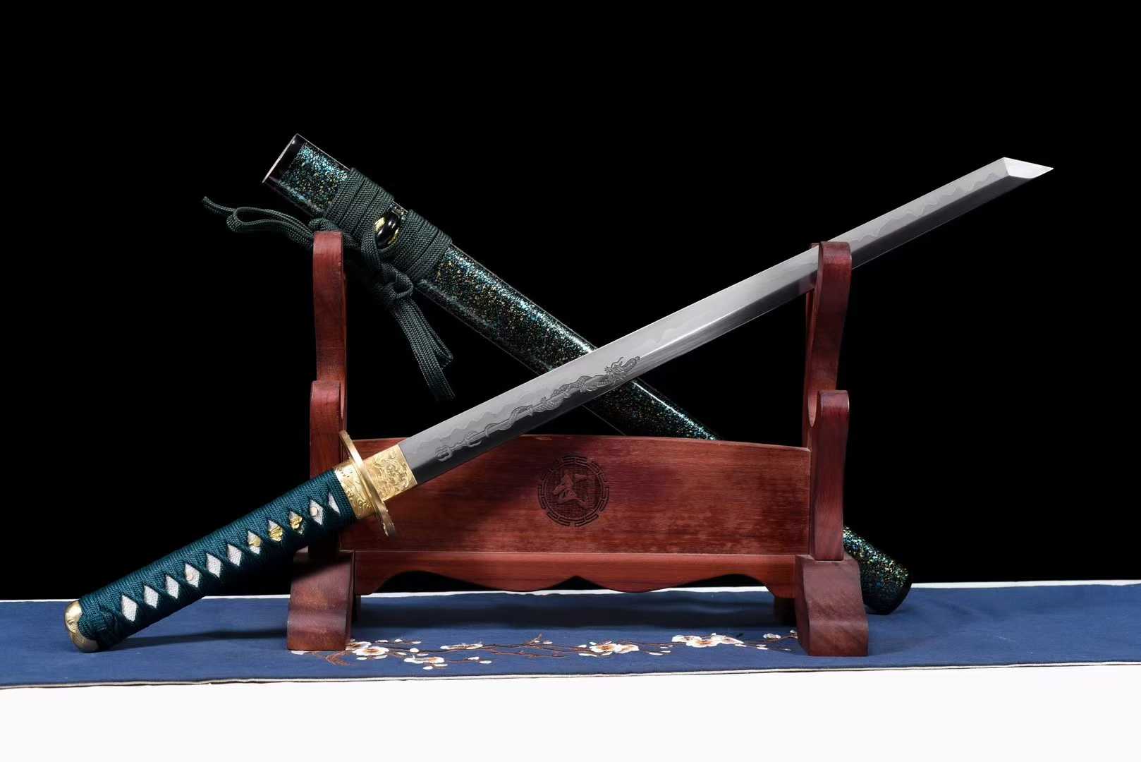 Kiếm Nhật Wakizashi Thẳng Cao Cấp Côn Lôn – T10 Tôi Lưỡi – Đỉnh Cao Thủ Công & Uy Lực Võ Sĩ